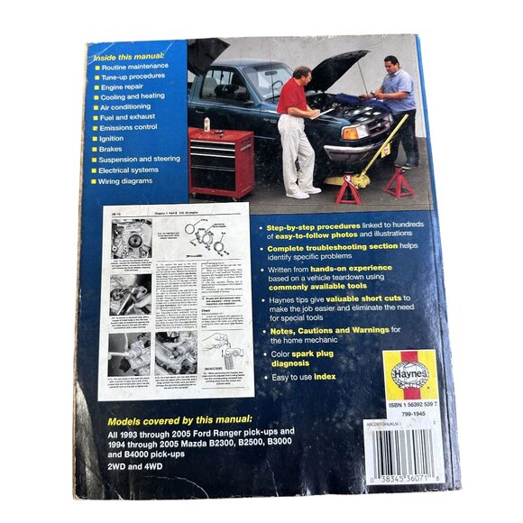 Vtg Haynes Repair Manual Ford Ranger Pick-Ups 1993-2005 All Models - Picture 2 of 5